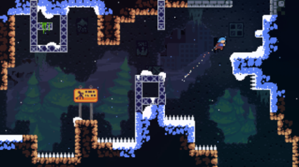 This strategy is used in the game Celeste: when you enter a section the camera stays fixed at the center while you dash around. When you reach the end of the section the camera moves to the center of the next area