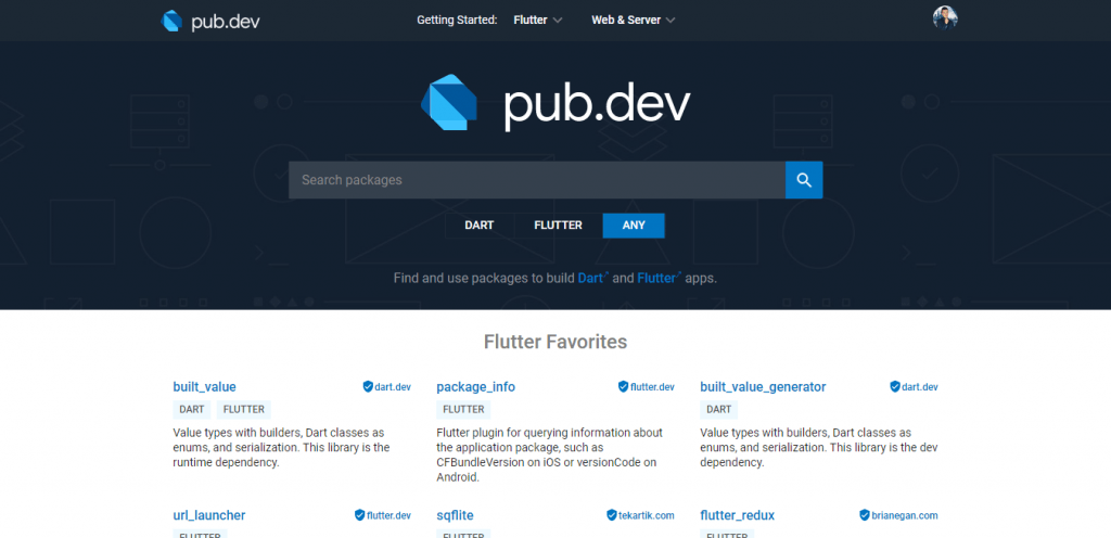 pub.dev is the official website for Flutter and Dart packages. All the packages are open-source and you can use them whenever you like on your project.