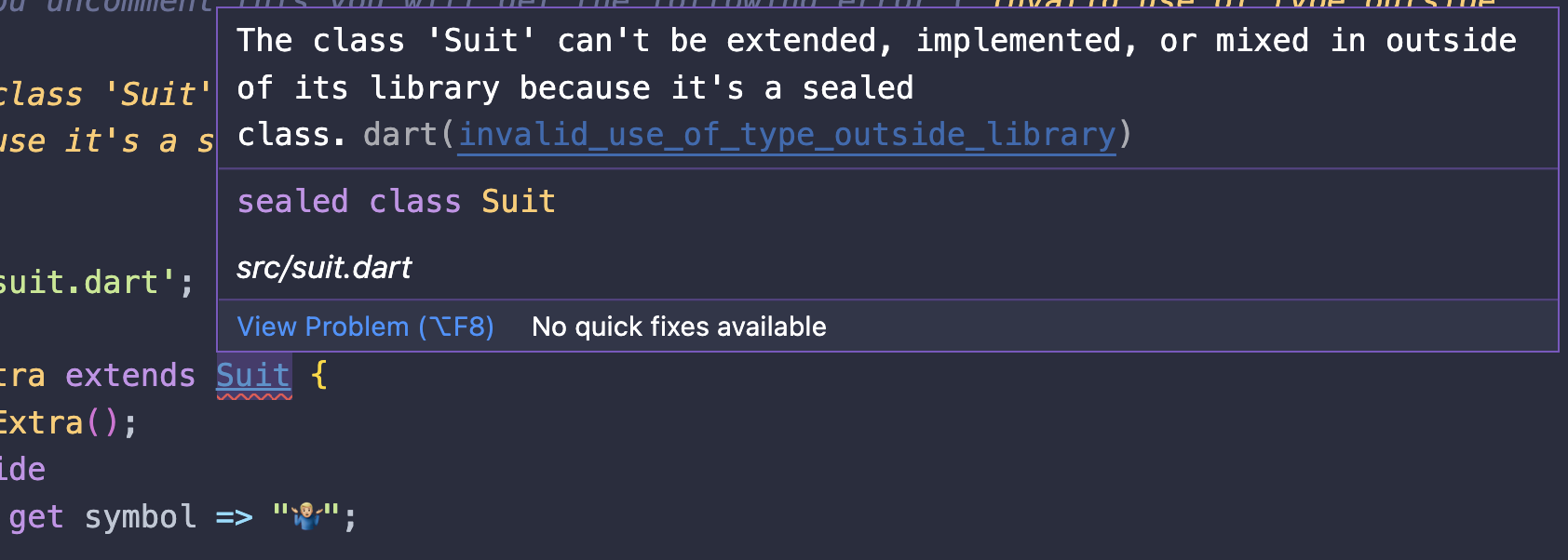 New error in Dart 3 with sealed classes: invalid_use_of_type_outside_library