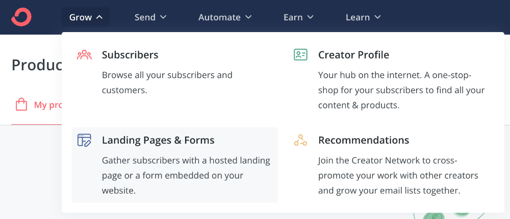 Create a form to subscribe a new user in your ConvertKit account