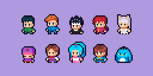 16x16 character set with 2/4 pixels for the eyes