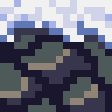 Second tile in the tileset, with the top border made of snow