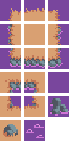A tileset image, with tiles of all the same sizes organized in a grid