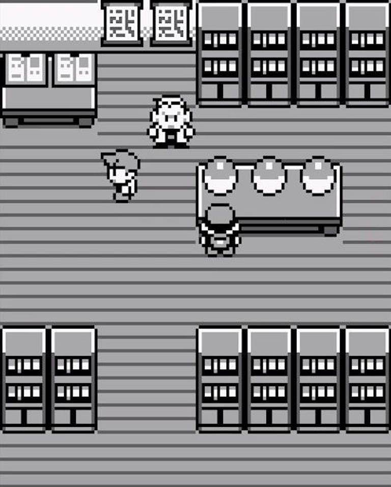 Example gameplay from Pokemon Blue: the player can only move one tile at the time in the 4 directions. All the game is built with a 16x16 tile sheet, the player sprite included.