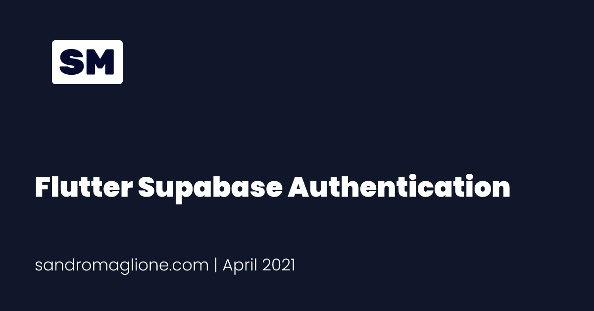 Flutter Supabase Authentication
