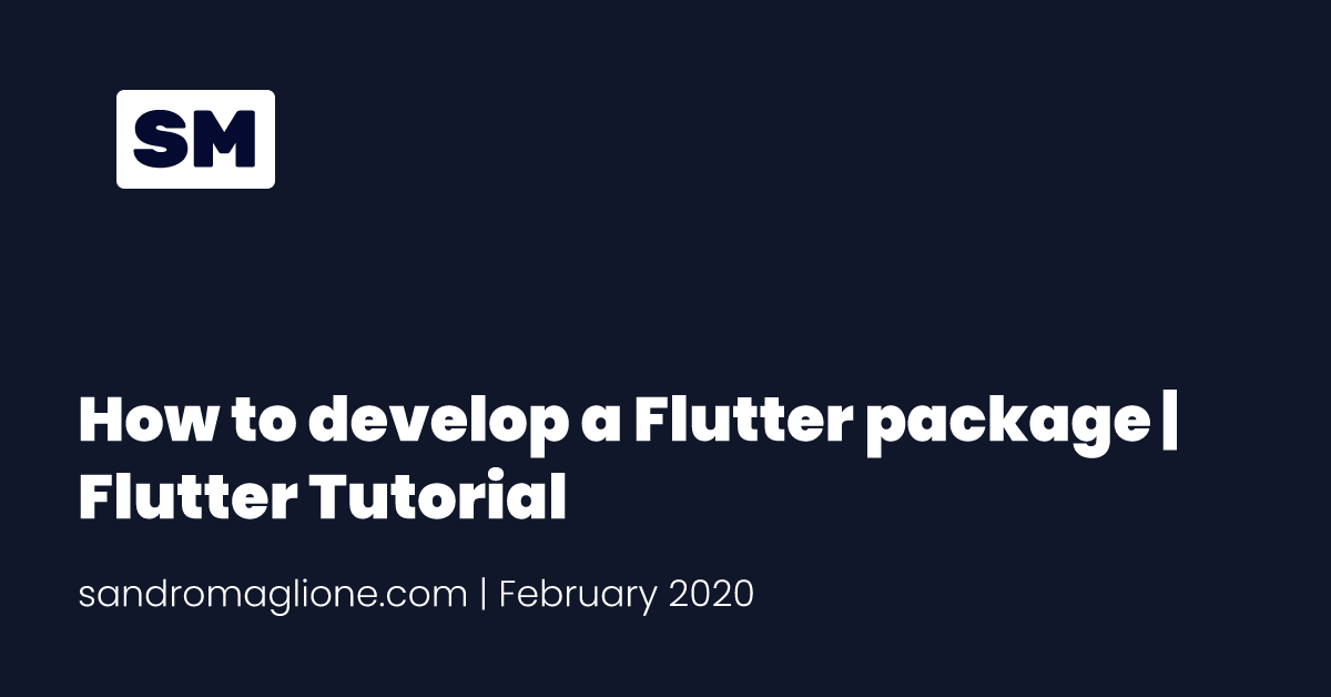 How to develop a Flutter package | Flutter Tutorial