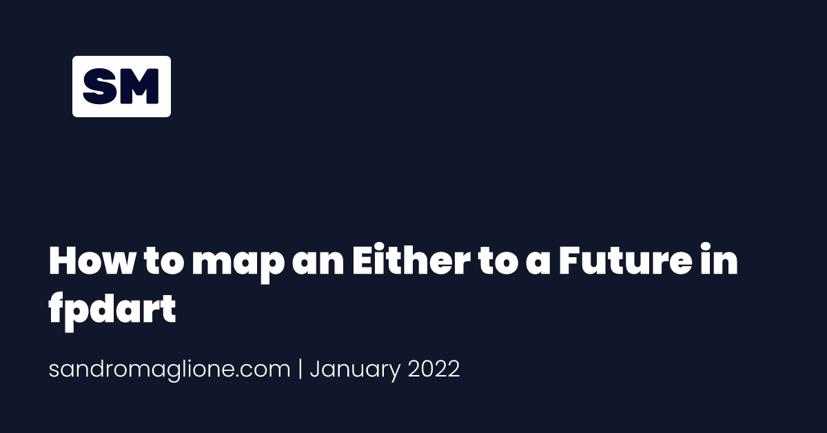 How to map an Either to a Future in fpdart